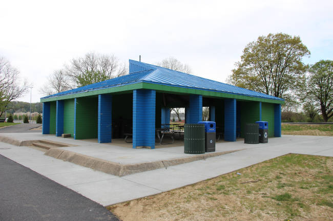 Northside View of Shelter at Dayton Bike Yard